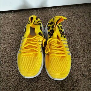 Yellow Leopard Kids Sneakers